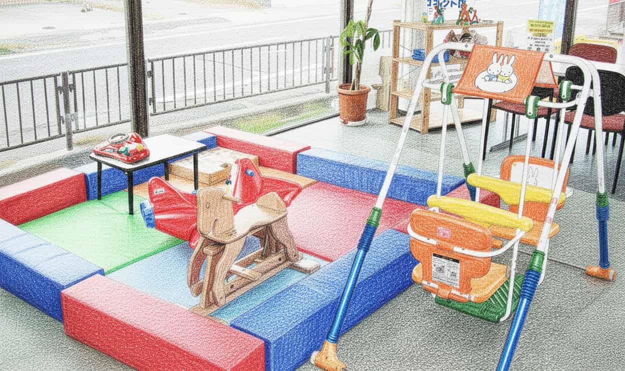 小杉自工のキッズスペースのイラスト