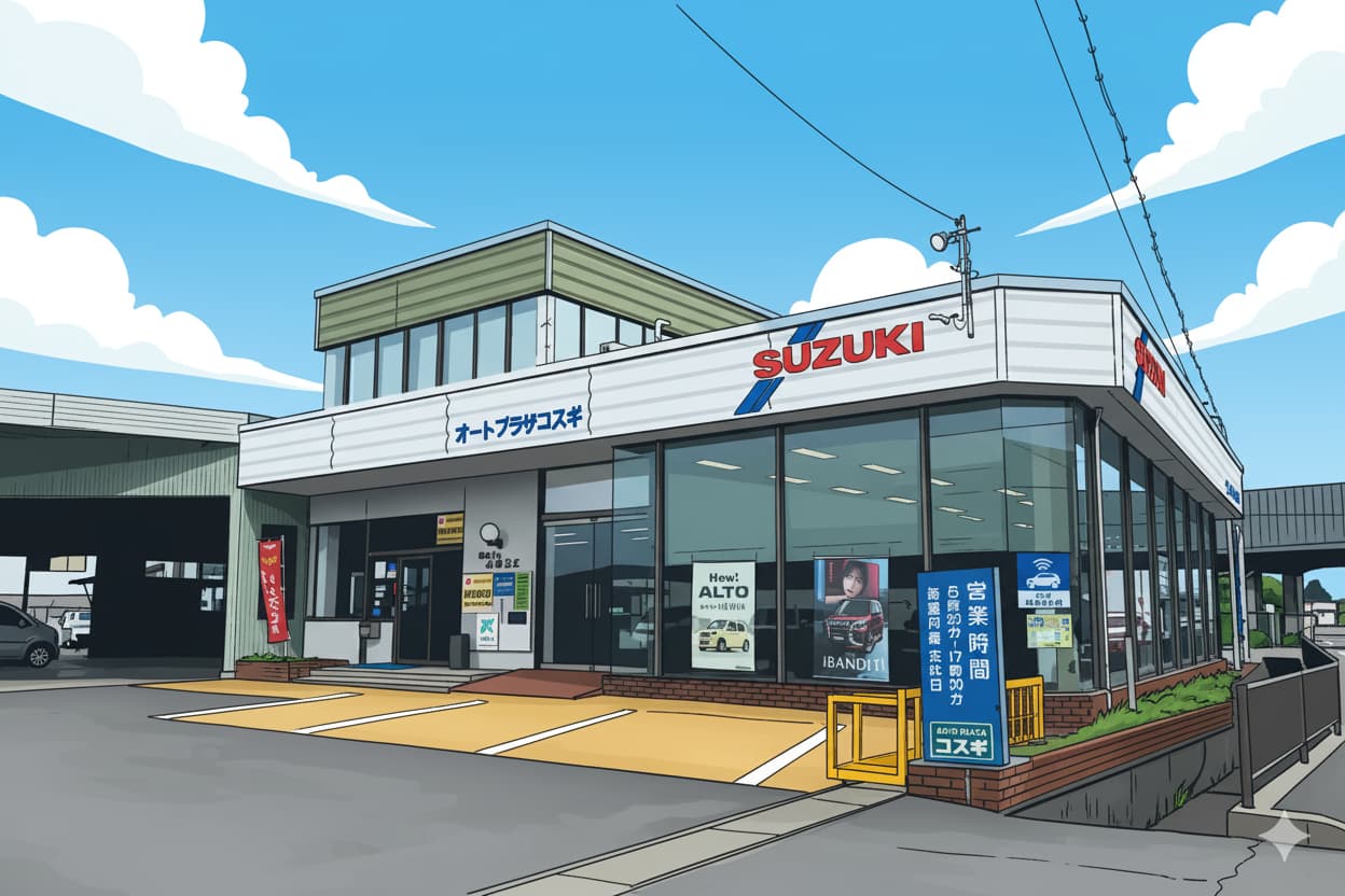 株式会社小杉自工の外観のイラスト