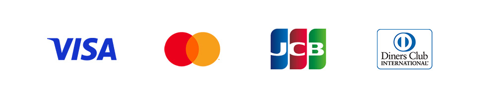 VISA、master、JCB、ダイナースクラブのアイコン